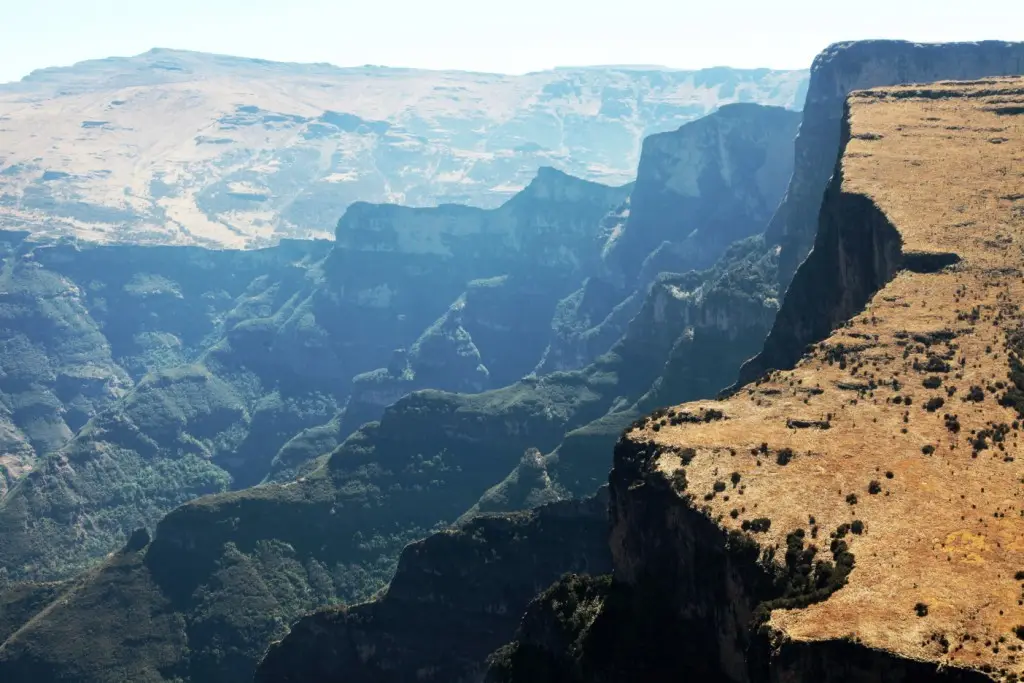 A mountain range cleaved in two - the Simien Mountain National Park