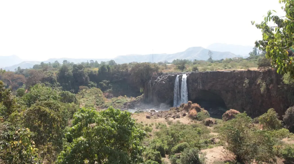Blue Nile Falls in 2016, about 30 km downstream from Lake Tana